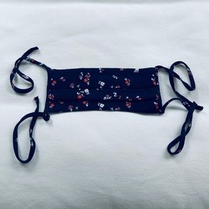 REFORMATION Navy Floral Face Mask